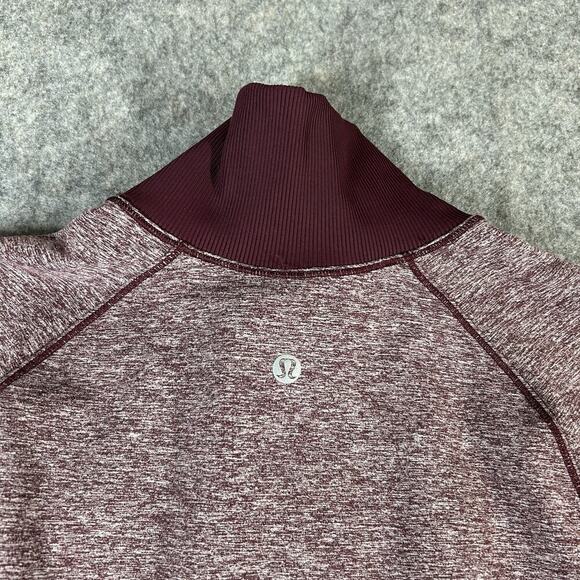 Lululemon It’s Rulu Run Cropped 1/2 Zip Women’s 4 Heathered Maroon Pullover - Picture 10 of 10